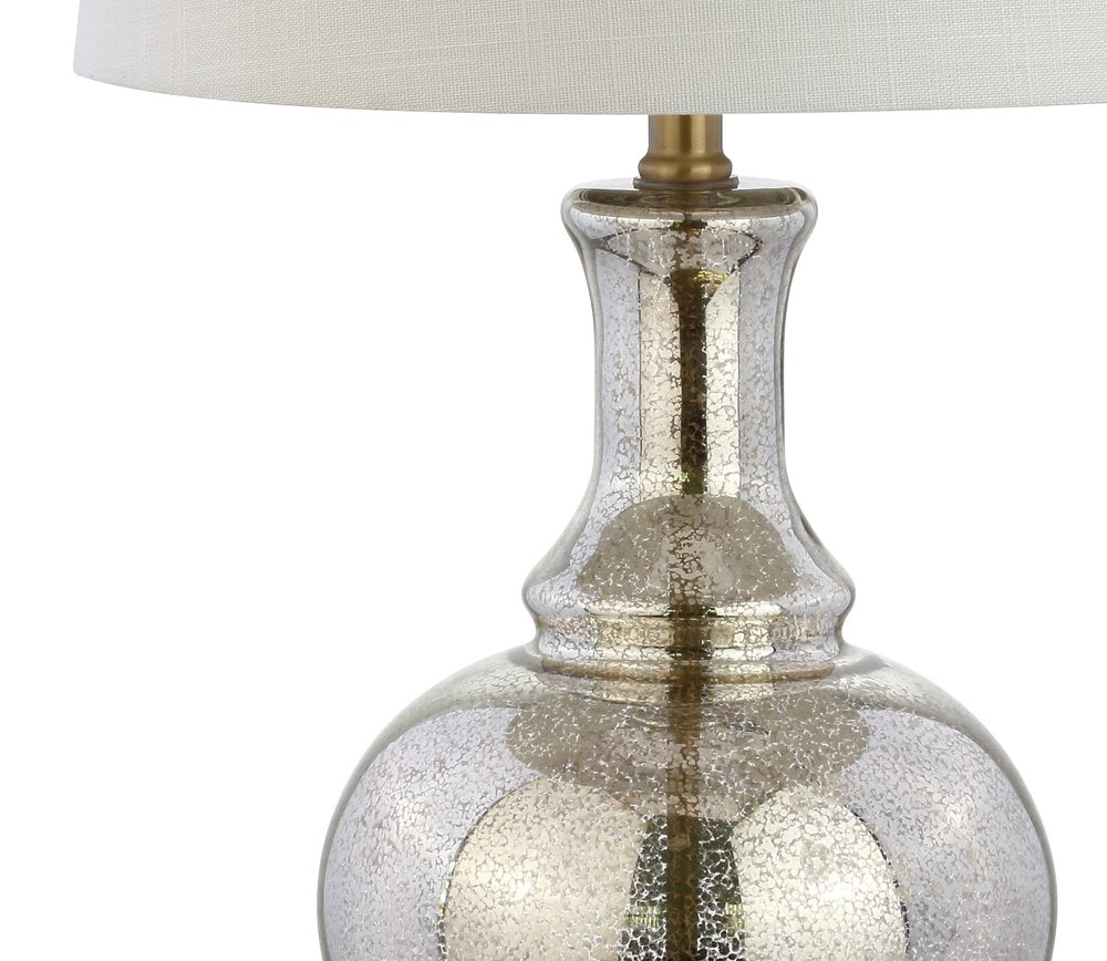 Set of Two 25" Gold Novelty Table Lamps With Drum Shades