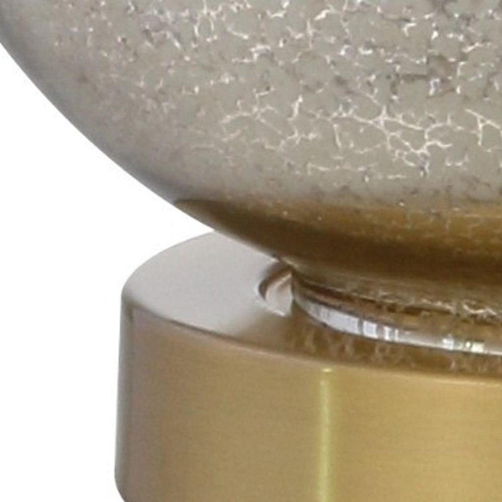 Set of Two 25" Gold Novelty Table Lamps With Drum Shades