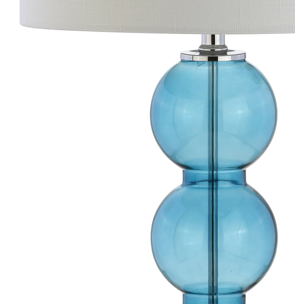Set of Two 27" Silver Novelty Table Lamps With Drum Shades