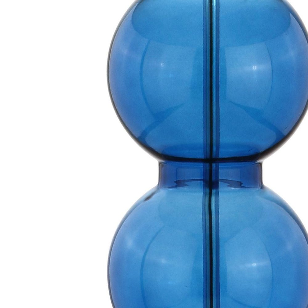 Set of Two 27" Silver Novelty Table Lamps With Drum Shades
