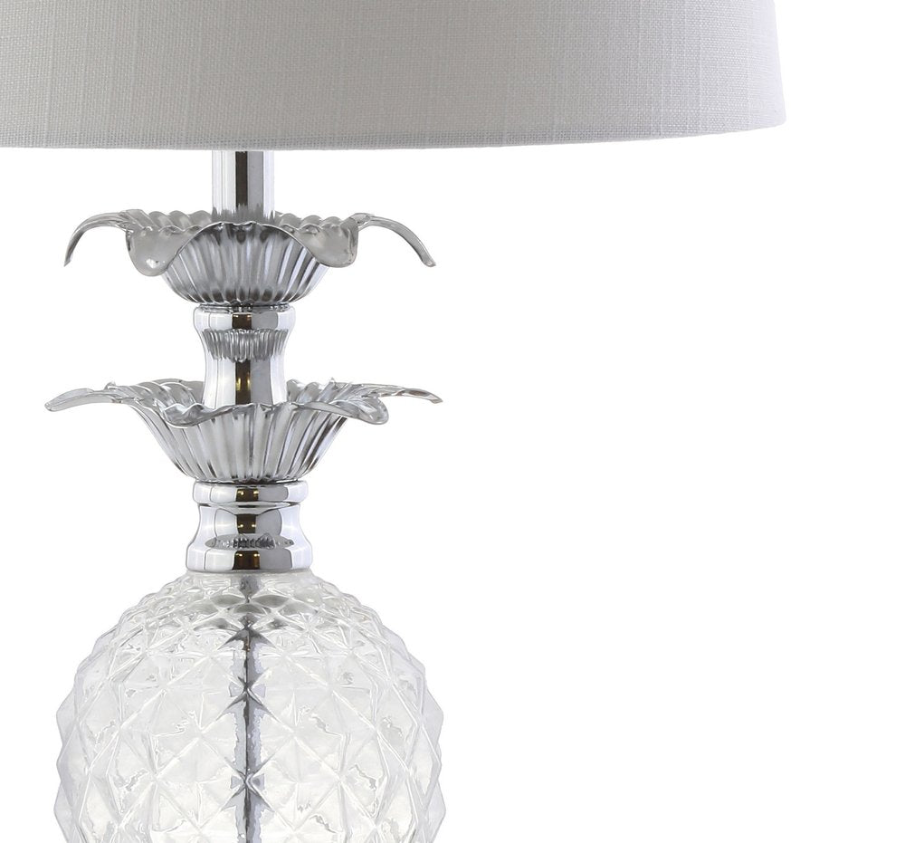 24" Silver Novelty Table Lamp With Drum Shade