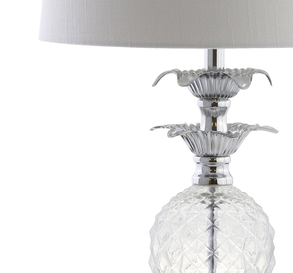24" Silver Novelty Table Lamp With Drum Shade