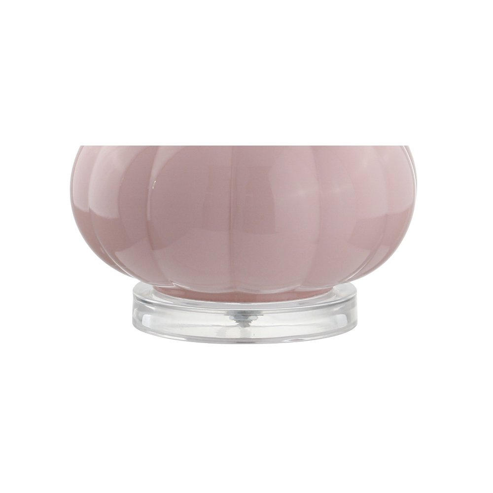 Set of Two 29" Clear Novelty Table Lamps With Drum Shades