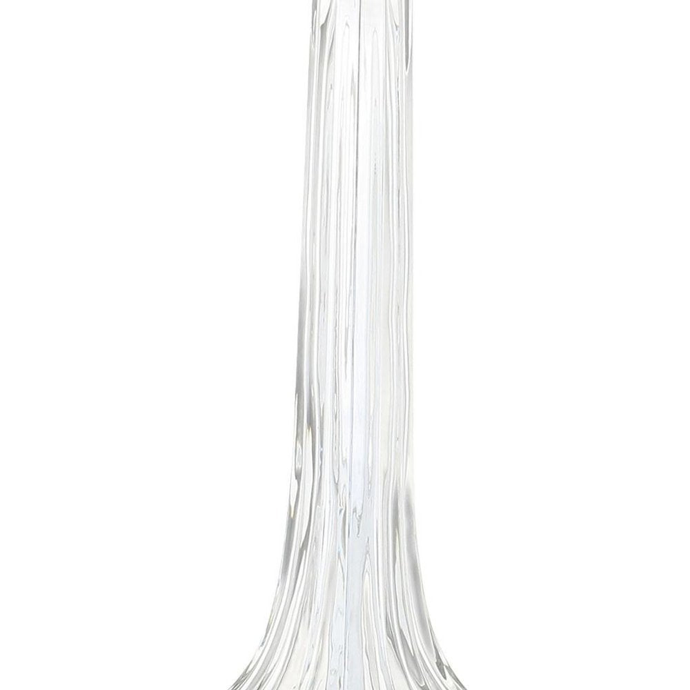 Set of Two 29" Clear Novelty Table Lamps With Drum Shades