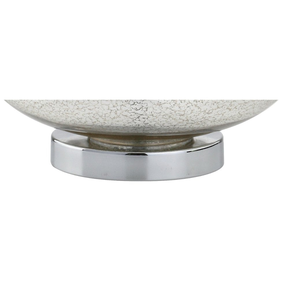 Set of Two 26" Silver Novelty Table Lamps With Drum Shades