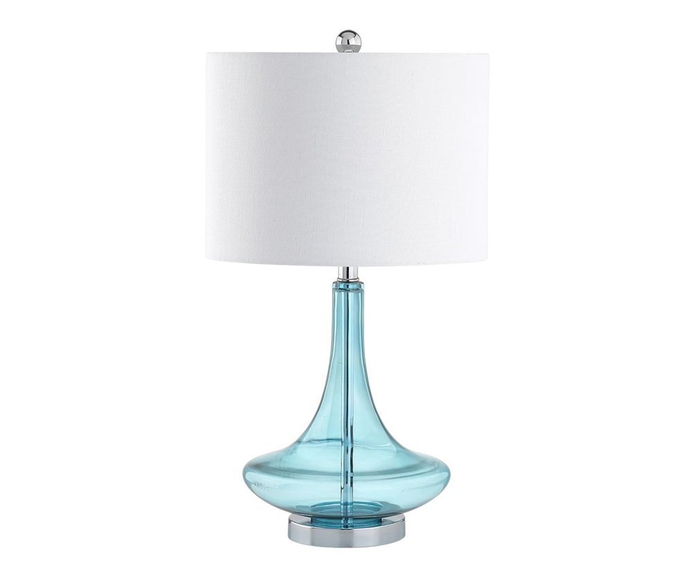 Set of Two 26" Silver Novelty Table Lamps With Drum Shades