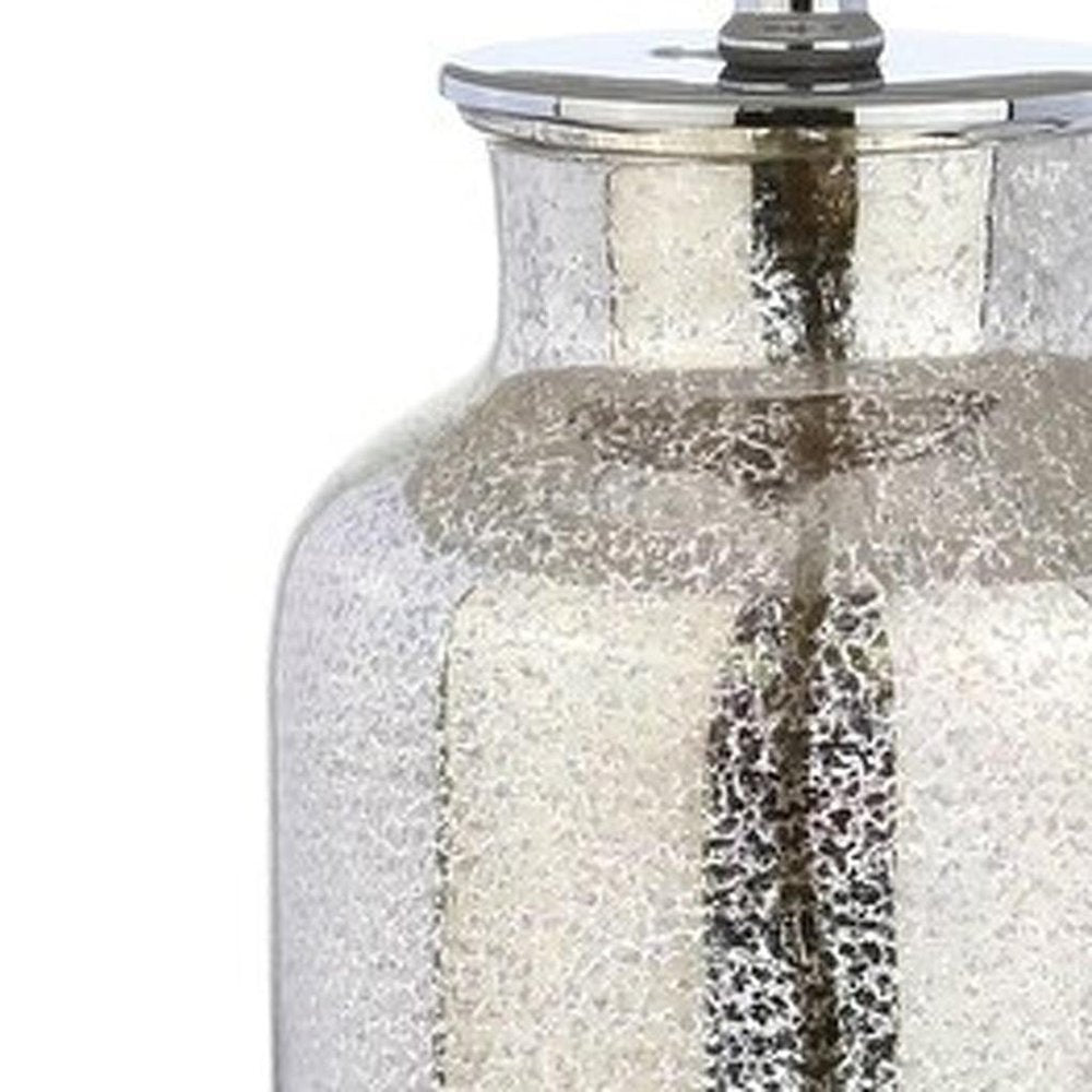 25" Clear Novelty Table Lamp With Drum Shade