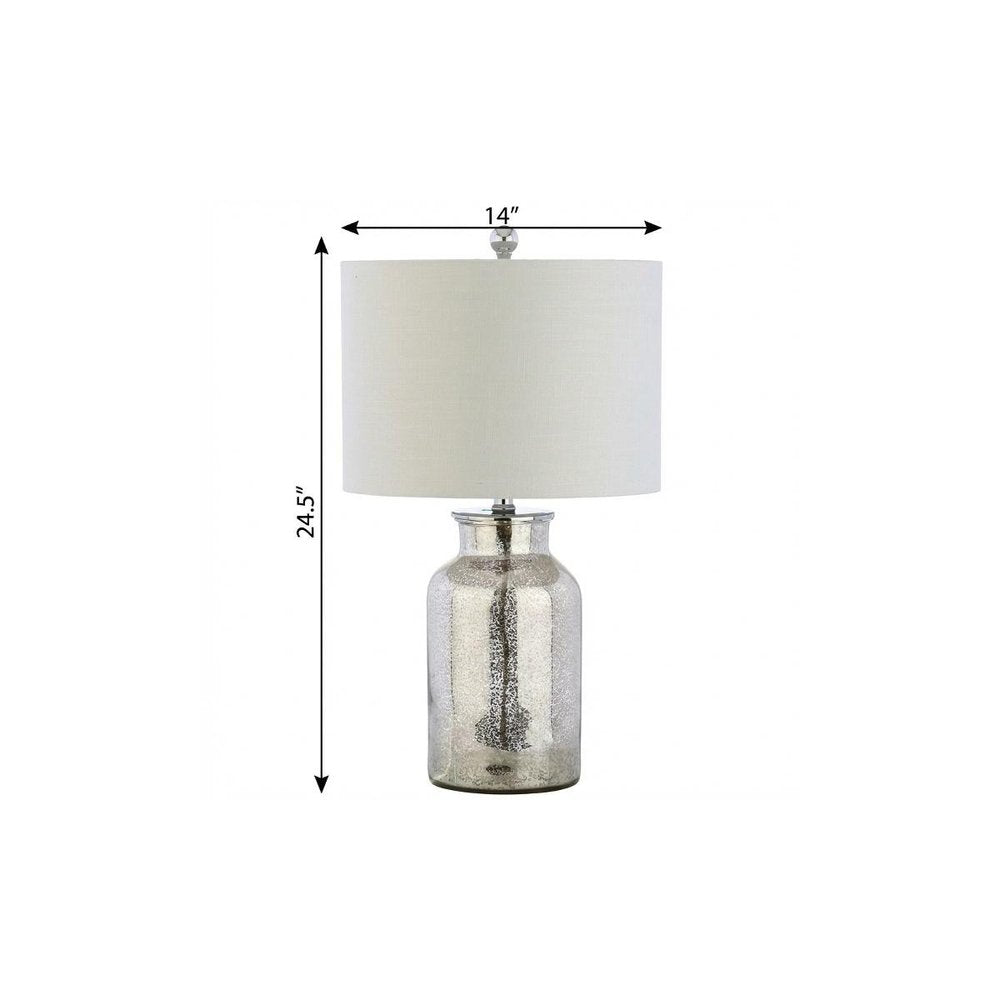 25" Clear Novelty Table Lamp With Drum Shade