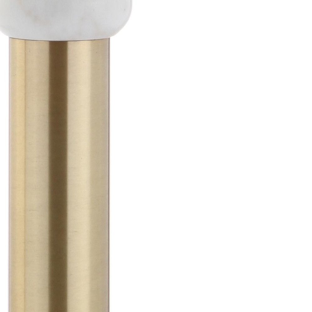 27" Gold Novelty Table Lamp With Drum Shade