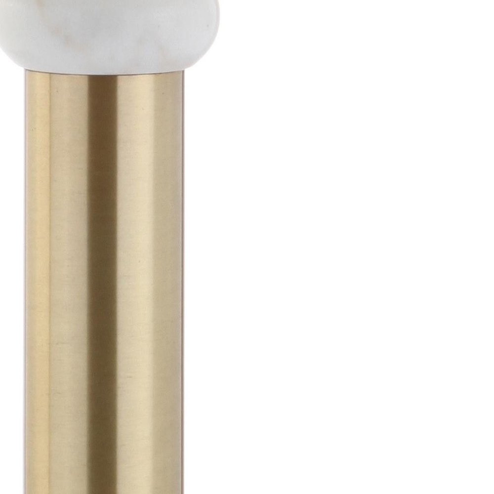 27" Gold Novelty Table Lamp With Drum Shade