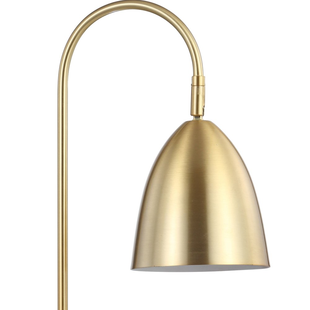 26" White Arched Lamp With Novelty Shade