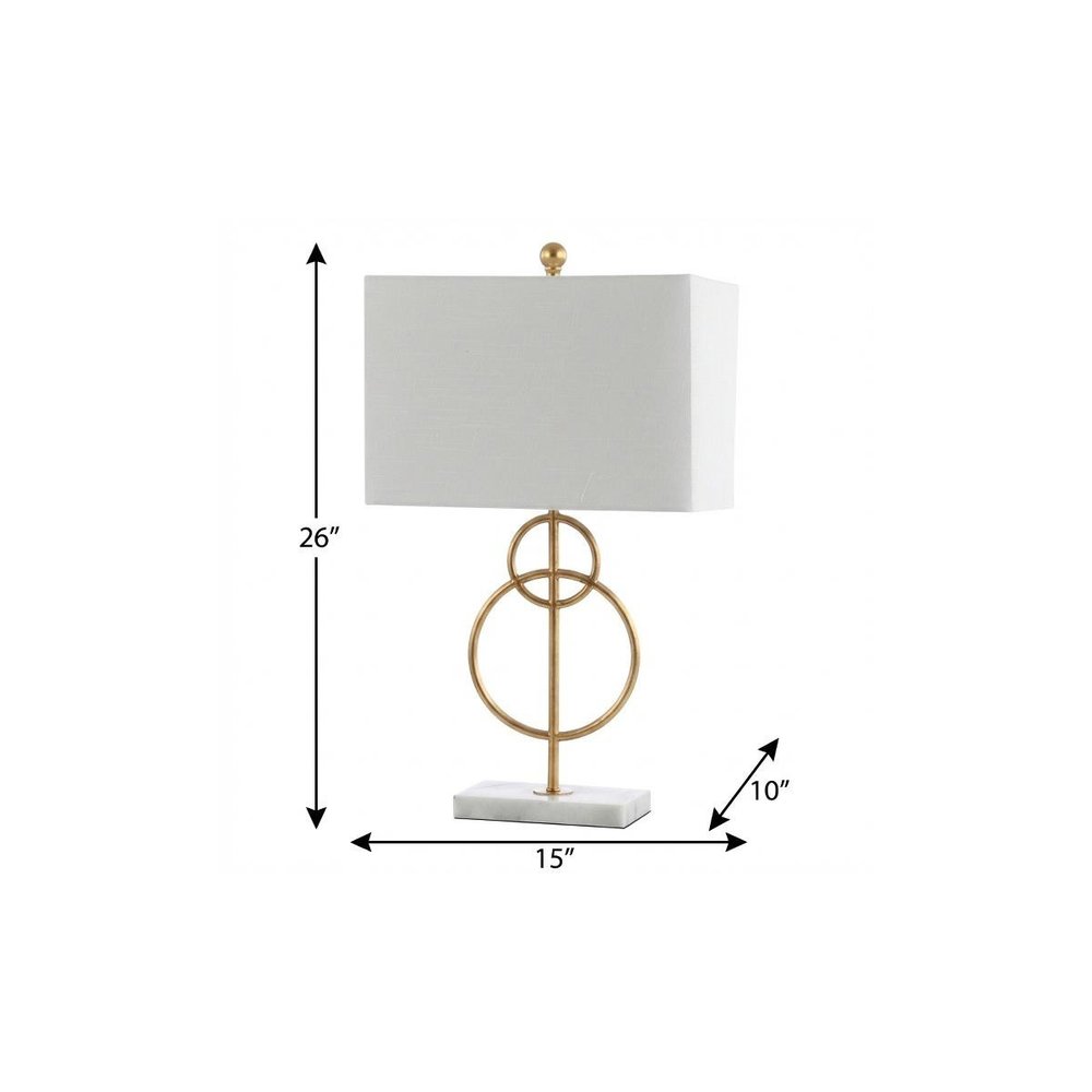 26" White Novelty Table Lamp With Shade