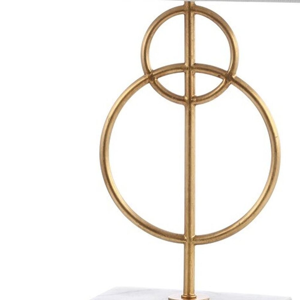 26" White Novelty Table Lamp With Shade