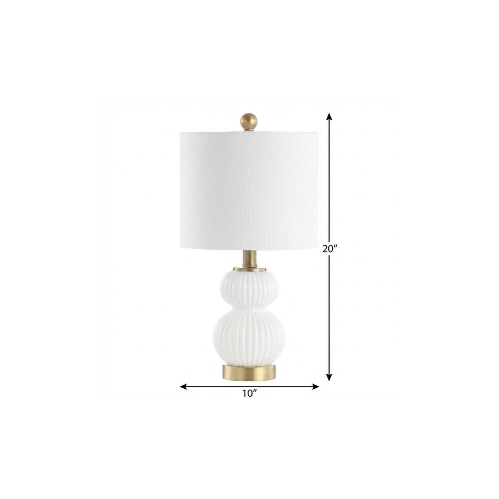 20" Gold Globe Globe Lamp With Drum Shade