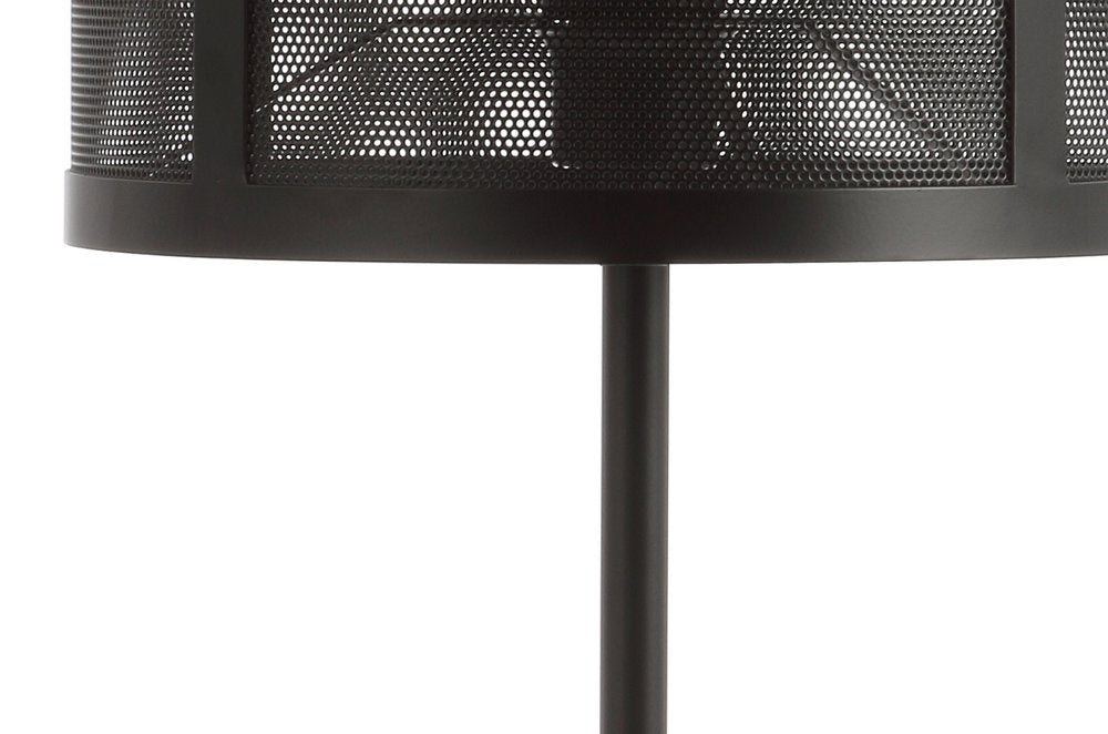 25" Black Table Lamp With Globe Shade