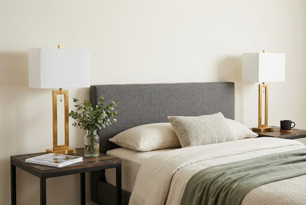 Set of Two 29" Gold Table Lamps With Shades