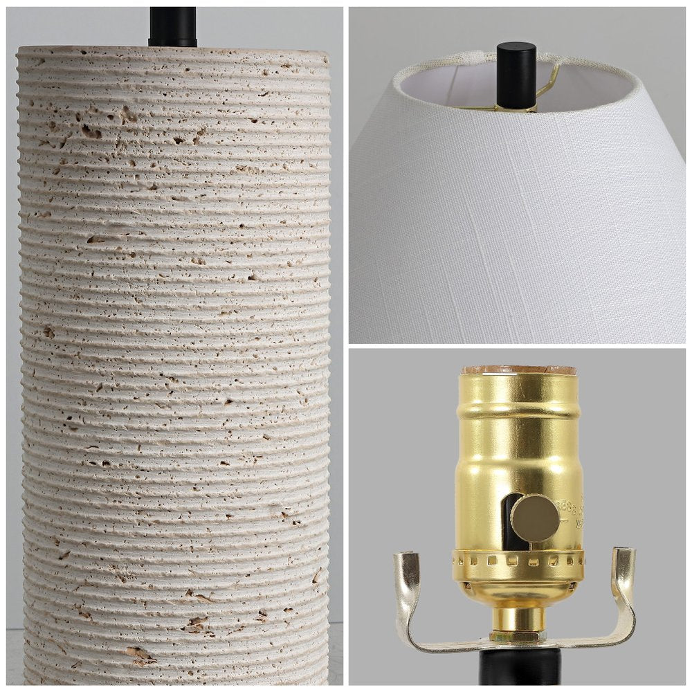 23" Beige Novelty Table Lamp With Empire Shade
