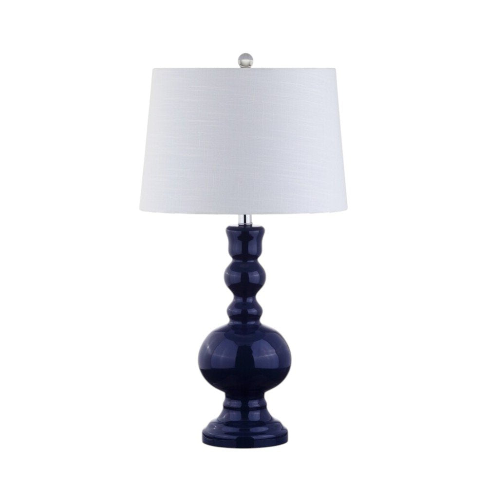 Set of Two 29" Blue Novelty Table Lamps With Drum Shades