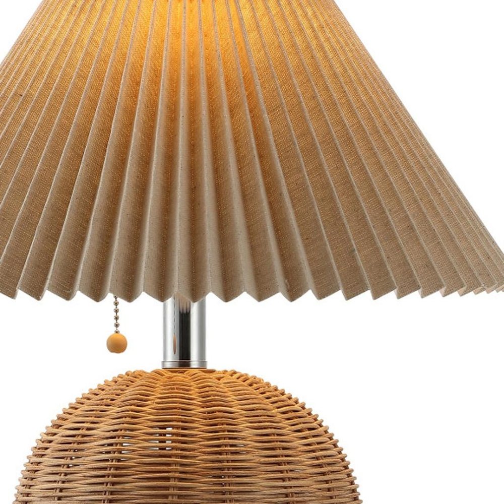 17" Clear Round Table Lamp With Empire Shade