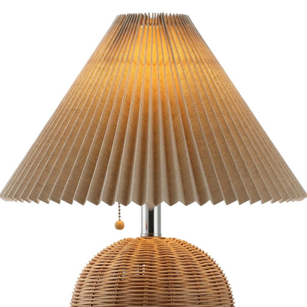 17" Clear Round Table Lamp With Empire Shade