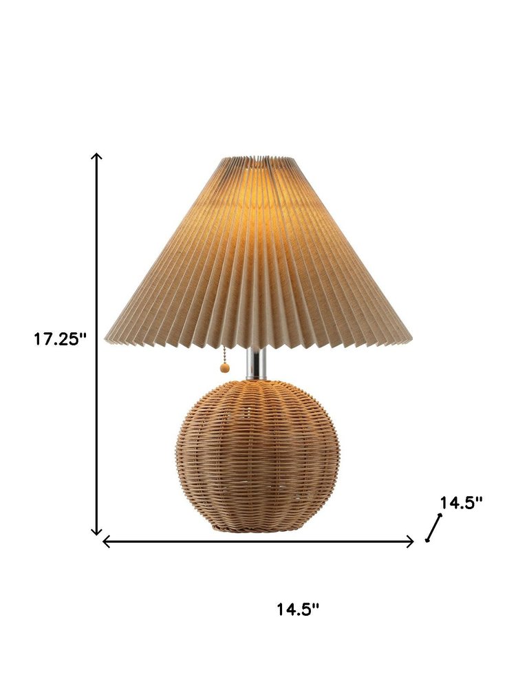 17" Clear Round Table Lamp With Empire Shade