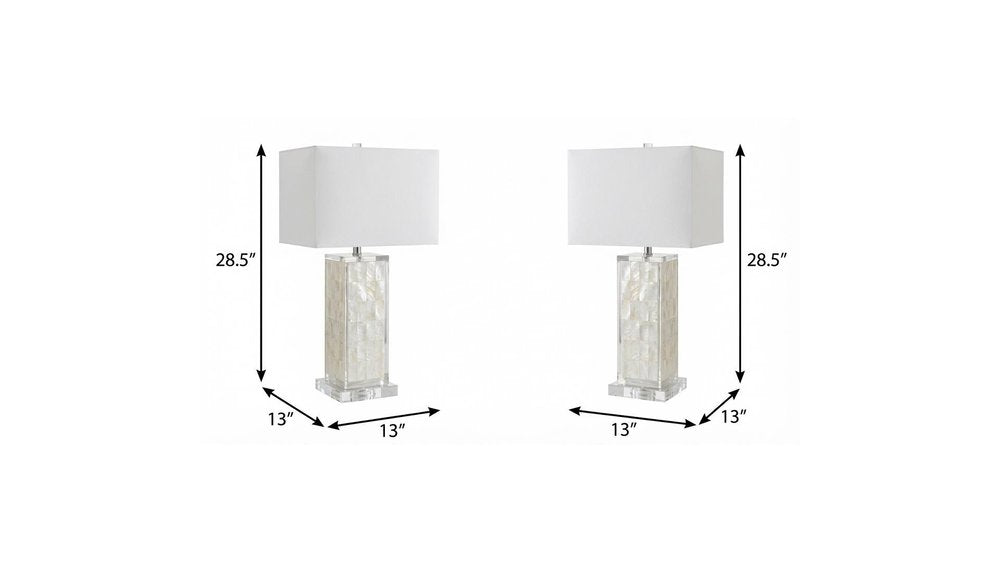 Set of Two 29" Clear Novelty Table Lamps With Shades