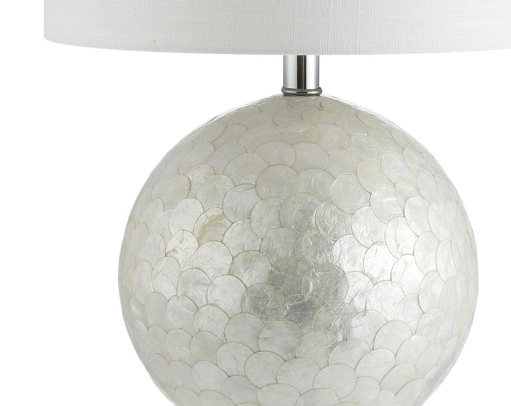 24" Clear Globe Lamp Base With Drum Shade