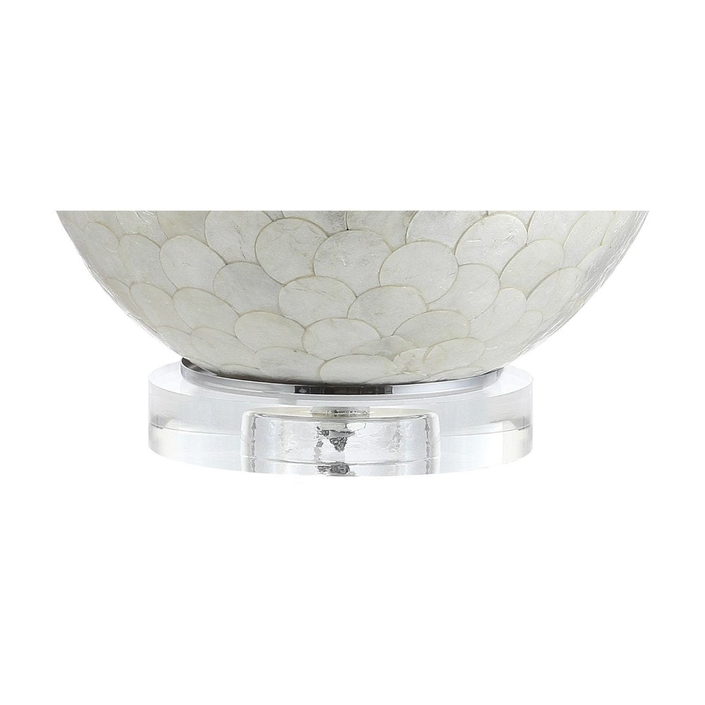 24" Clear Globe Lamp Base With Drum Shade