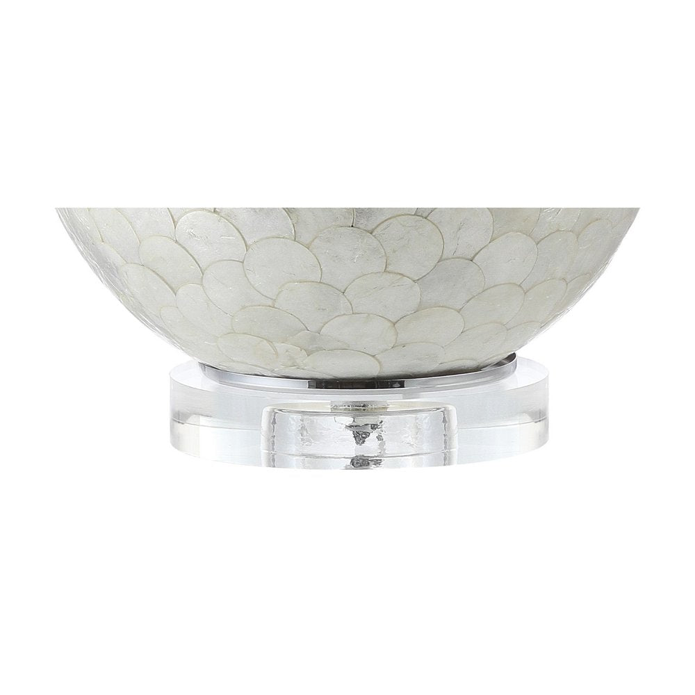 24" Clear Globe Lamp Base With Drum Shade