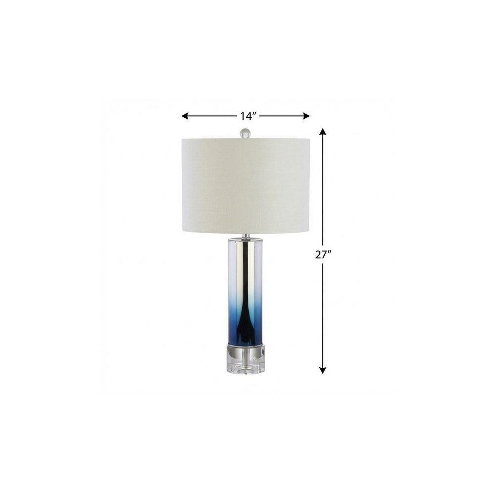 27" Clear Novelty Table Lamp With Drum Shade