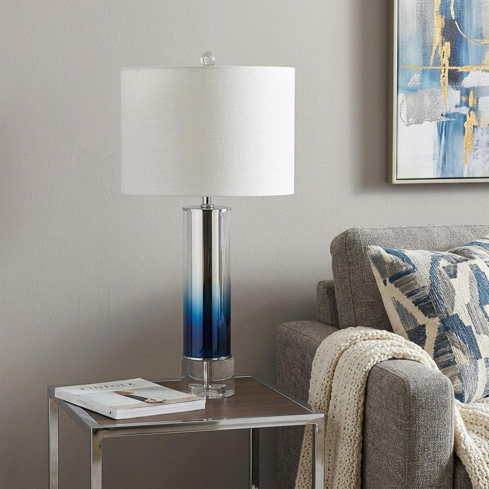 27" Clear Novelty Table Lamp With Drum Shade