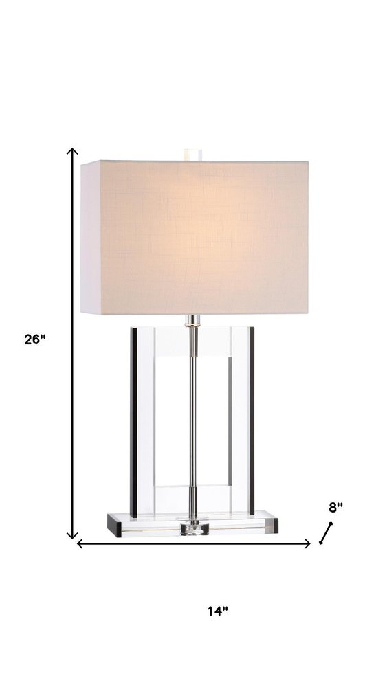 26" Clear Novelty Table Lamp With Drum Shade