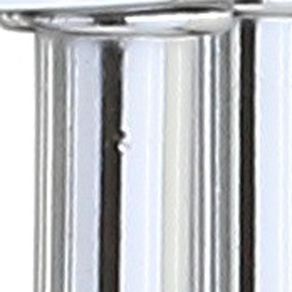 18" Silver Novelty Column Lamp With Empire Shade