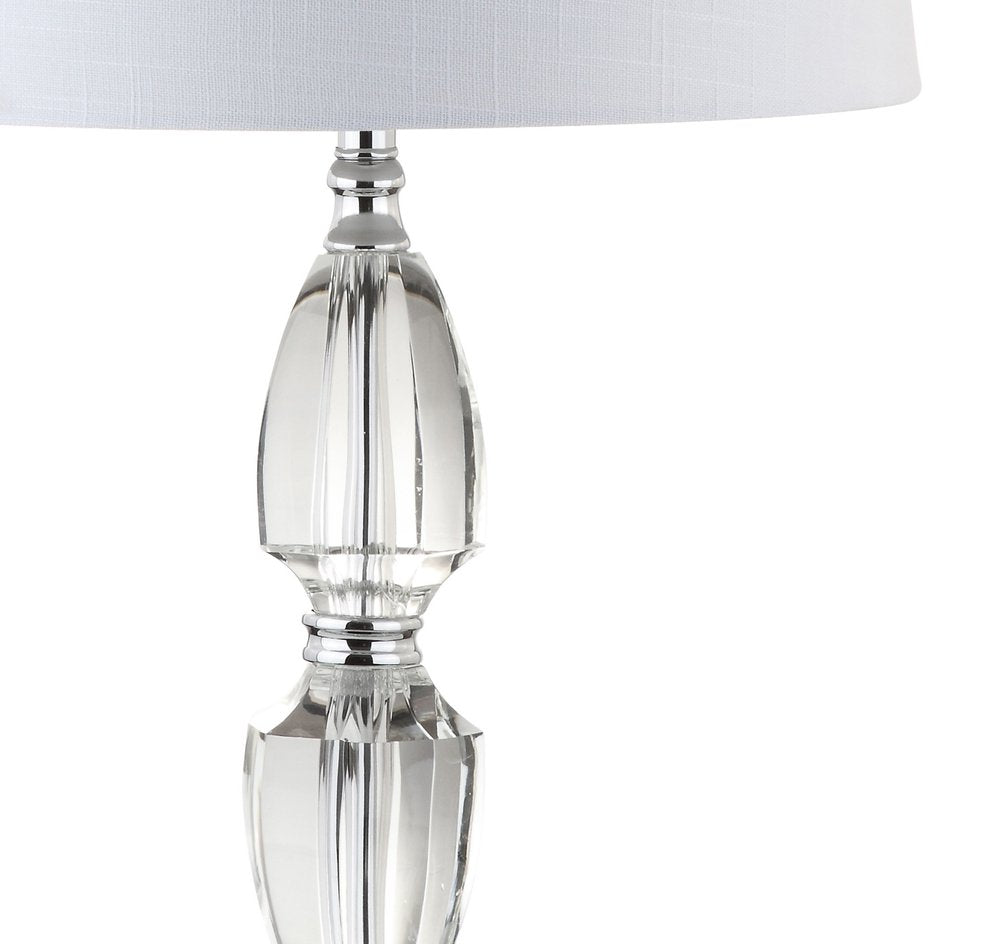 27" Silver Novelty Bedside Lamp With Drum Shade