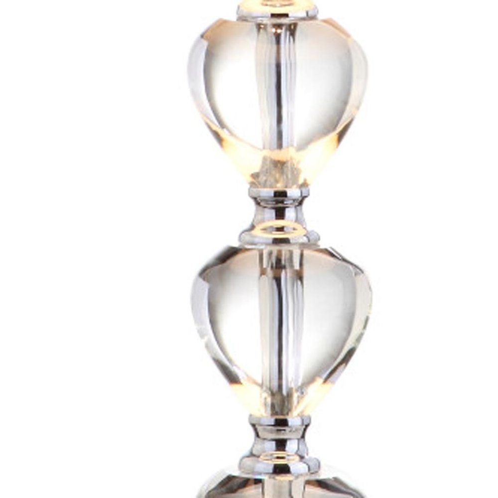 27" Silver Globe Table Lamp With Drum Shade