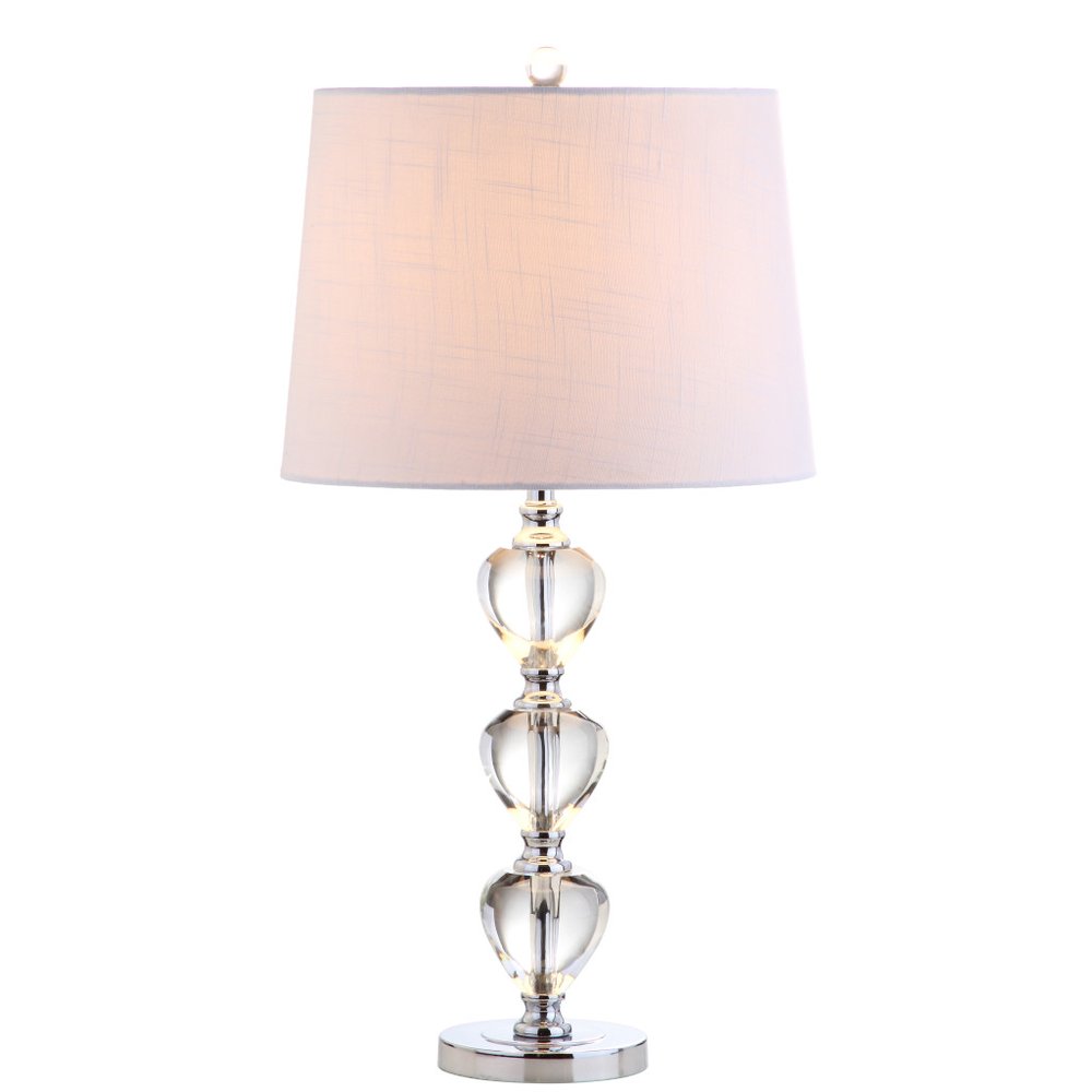 27" Silver Globe Table Lamp With Drum Shade