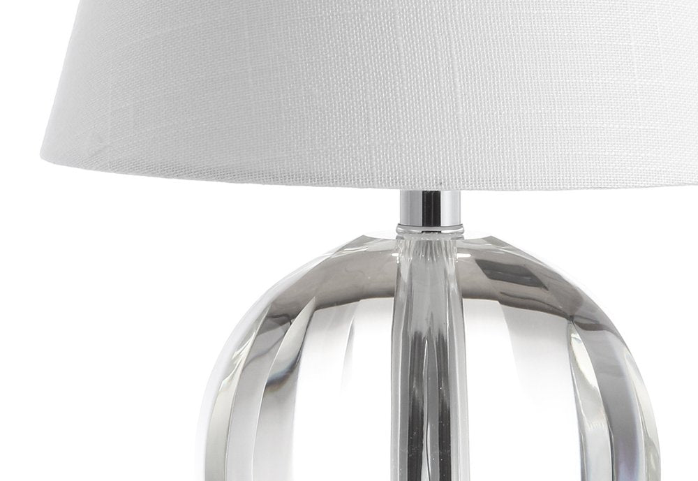 16" Clear Globe Bedside Lamp With Empire Shade