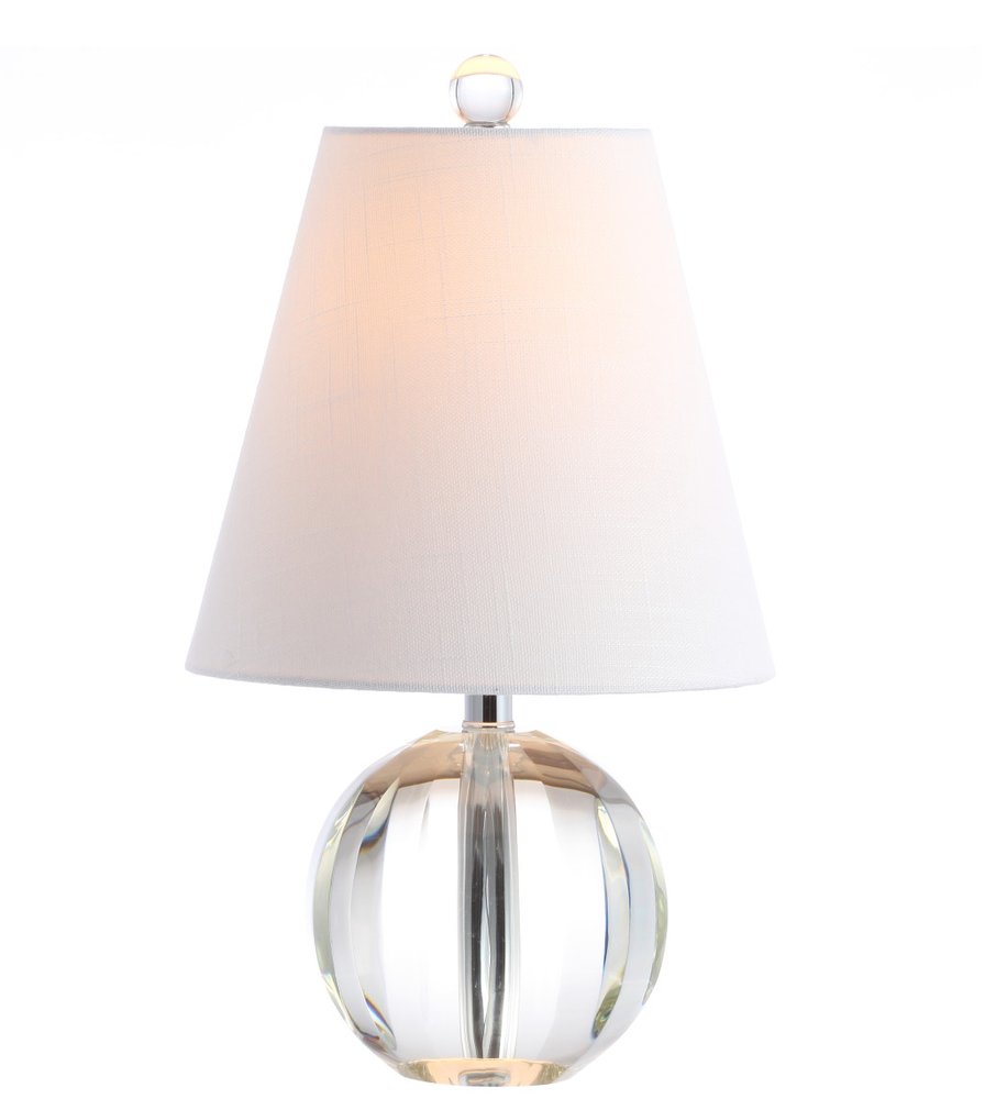 16" Clear Globe Bedside Lamp With Empire Shade