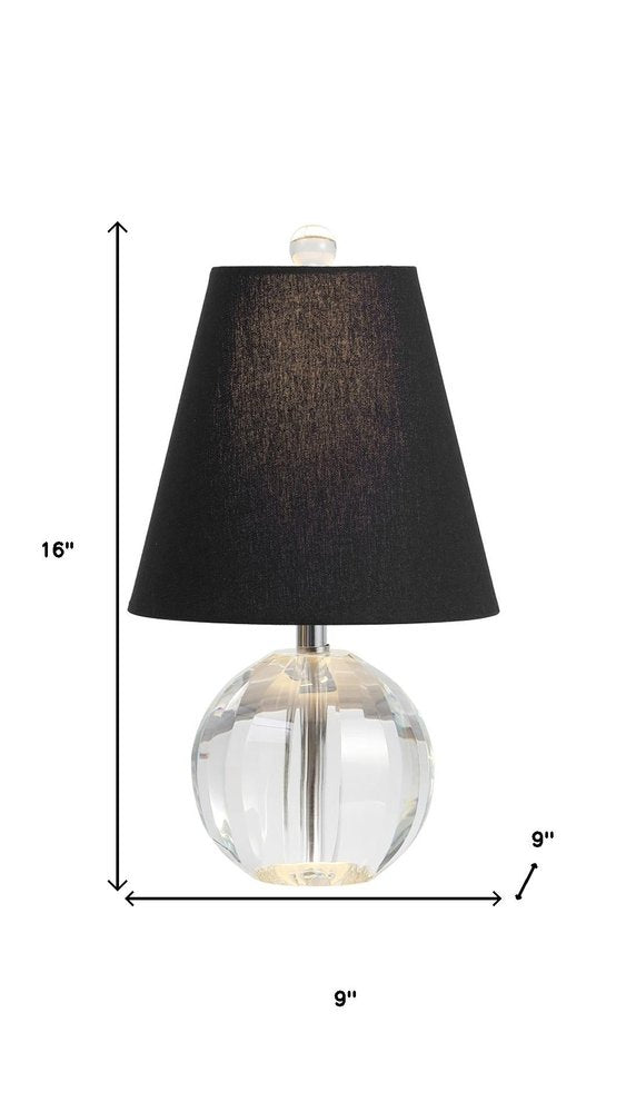 16" Clear Novelty Table Lamp With Empire Shade