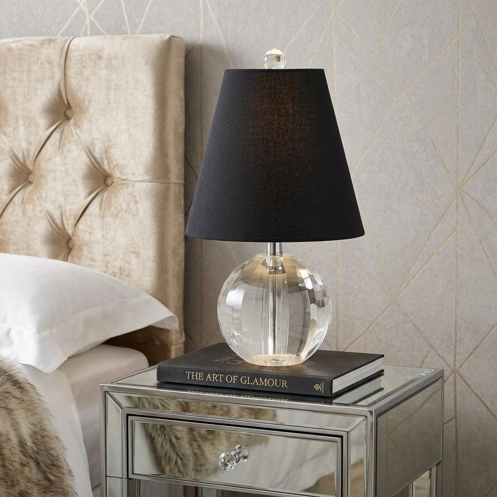 16" Clear Novelty Table Lamp With Empire Shade