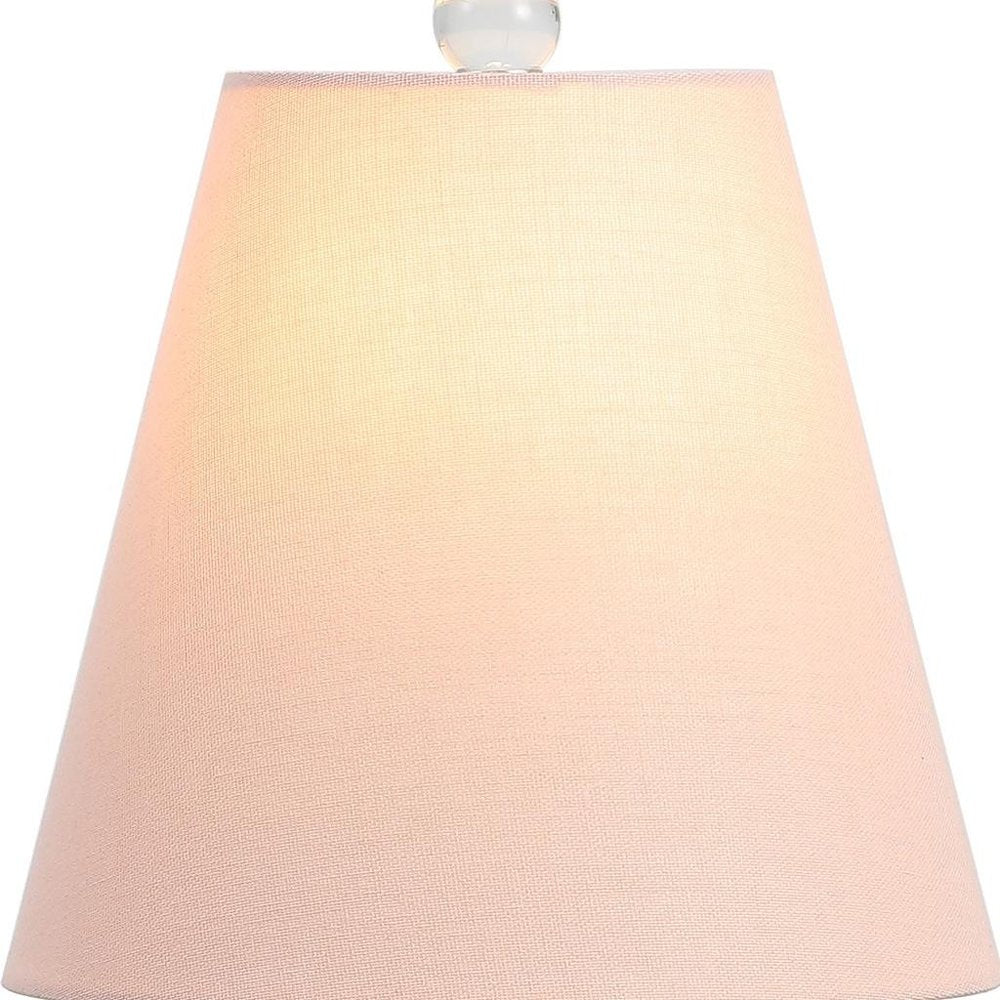 16" Clear Globe Bedside Lamp With Empire Shade