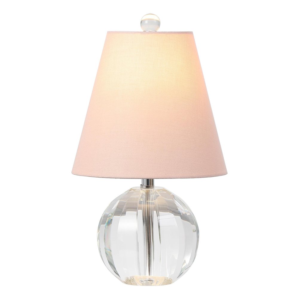 16" Clear Globe Bedside Lamp With Empire Shade