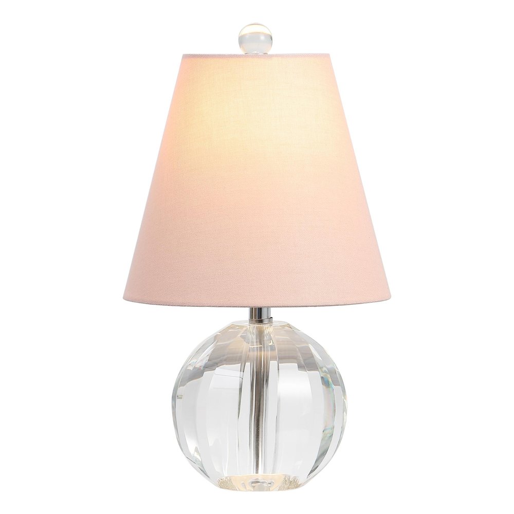 16" Clear Globe Bedside Lamp With Empire Shade