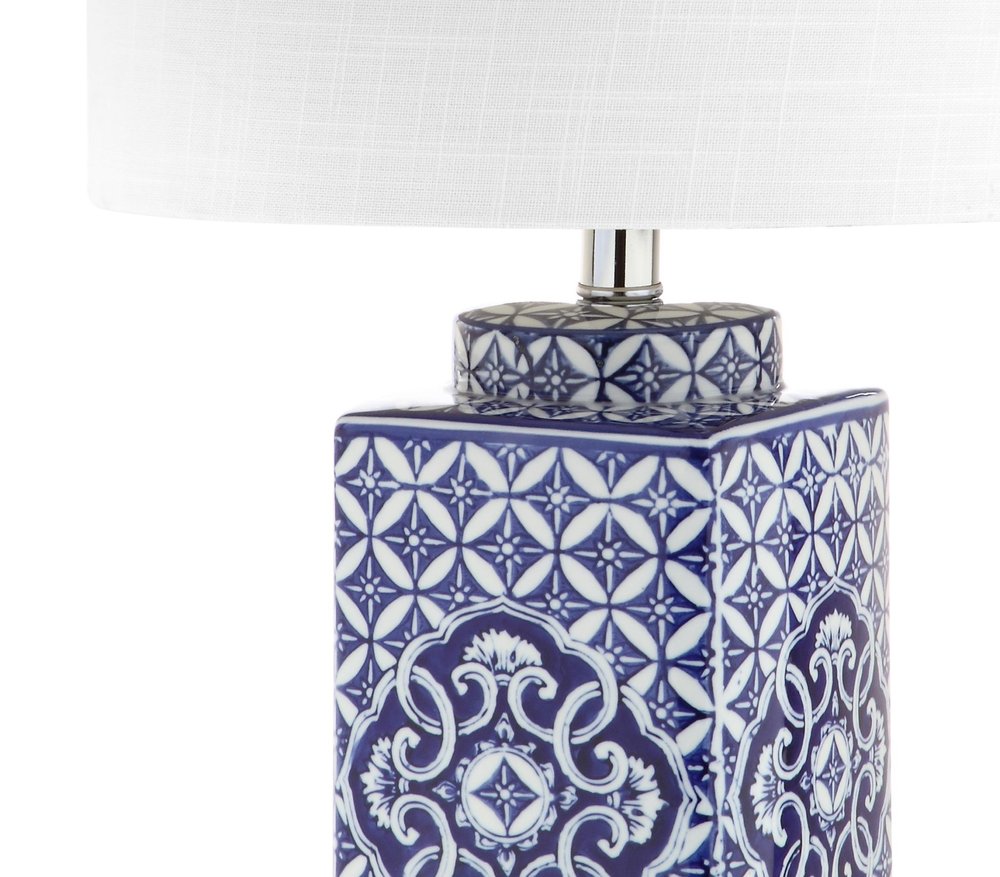 23" Clear Novelty Table Lamp With Drum Shade