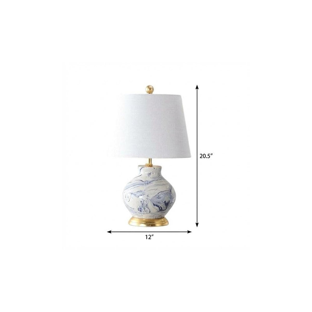 21" Gold Novelty Table Lamp With Empire Shade