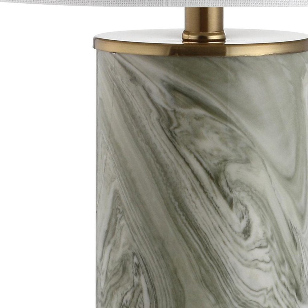 21" Gold Novelty Table Lamp With Globe Shade