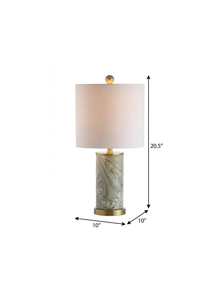 21" Gold Novelty Table Lamp With Globe Shade
