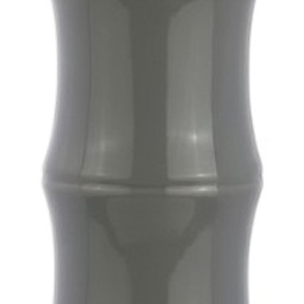 27" Gray And Clear Gourd Bedside Lamp With Drum Shade