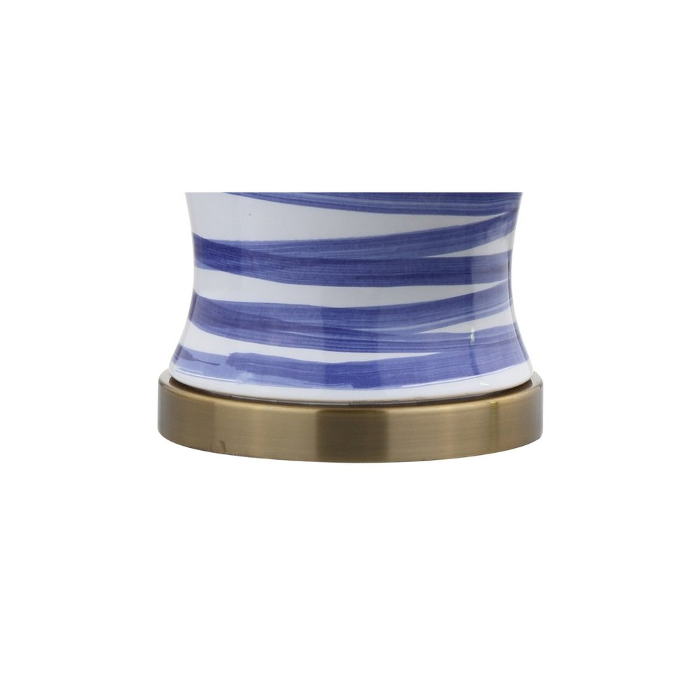 29" Gold Novelty Table Lamp With Drum Shade