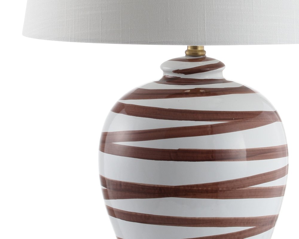 29" Gold Novelty Table Lamp With Drum Shade